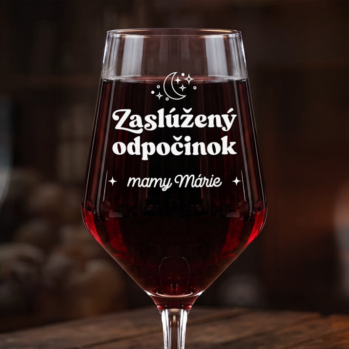 Zaslúžený odpočinok - Veľký pohár na víno