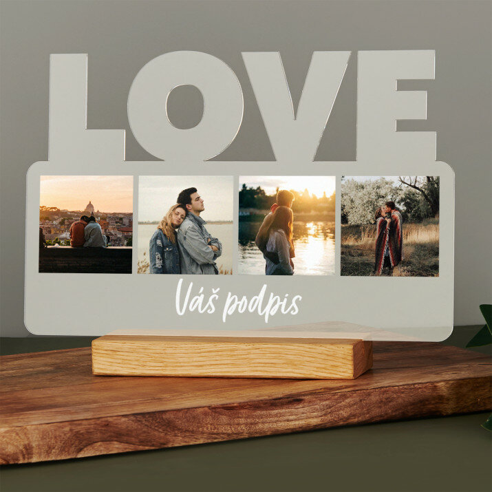 Foto podpis - Tlač na akrylové sklo LOVE