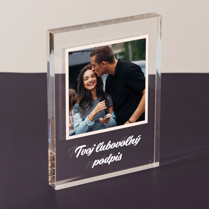 Fotografia podpis - Akrylový blok