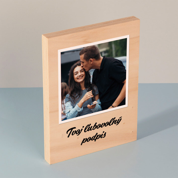 Fotografia podpis - Tlač na drevo