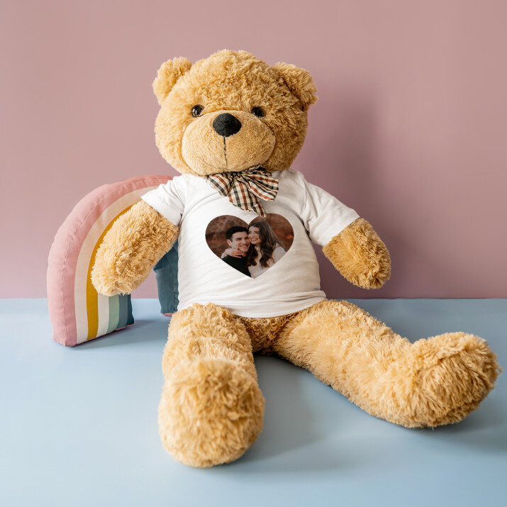 Fotografia v srdci - Medvedík 90 cm Fotografia v srdci - Medvedík 90 cm
