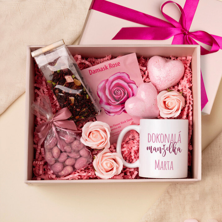 Darčeková sada hrnčekov Rose Spa pre manželku