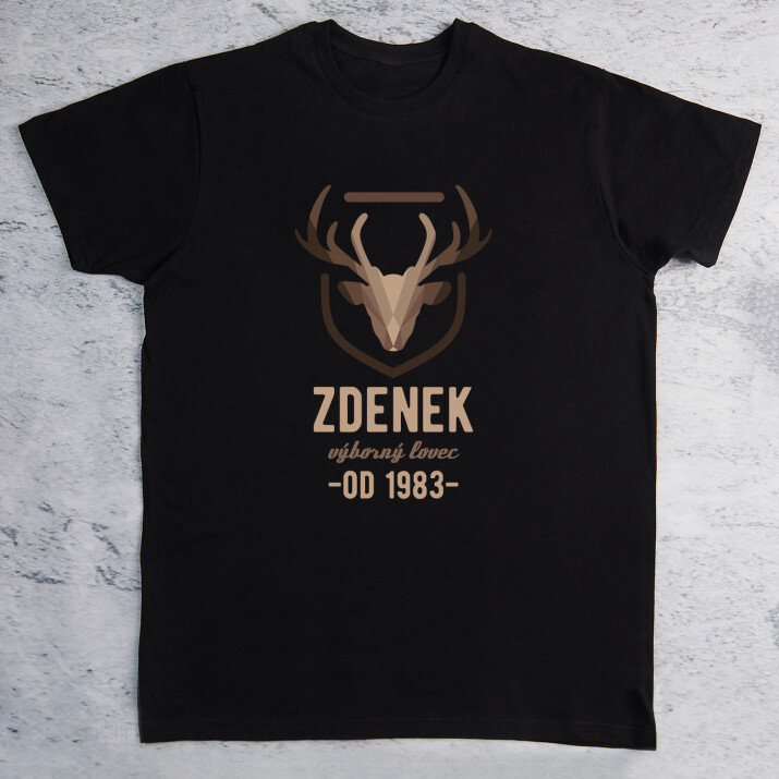 Výborný lovec - Pánske čierne tričko
