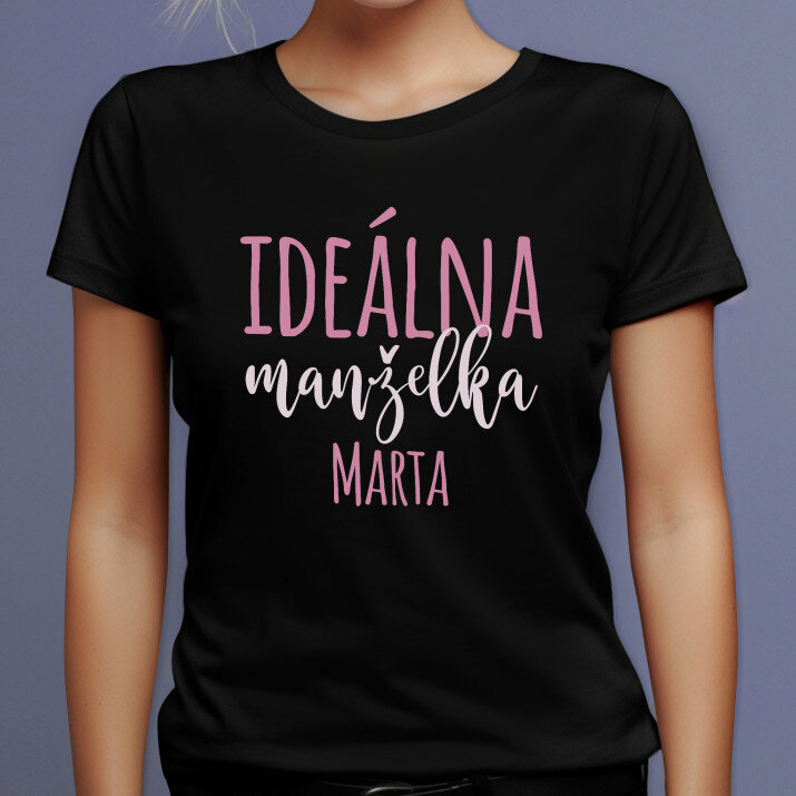Ideálna manželka - Čierne dámske tričko