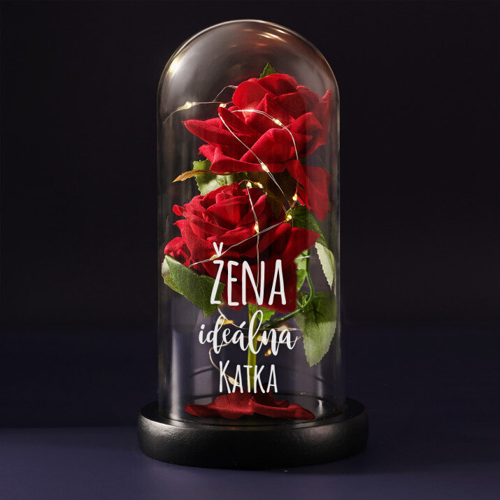 Žena ideálna - Večná ruža v skle