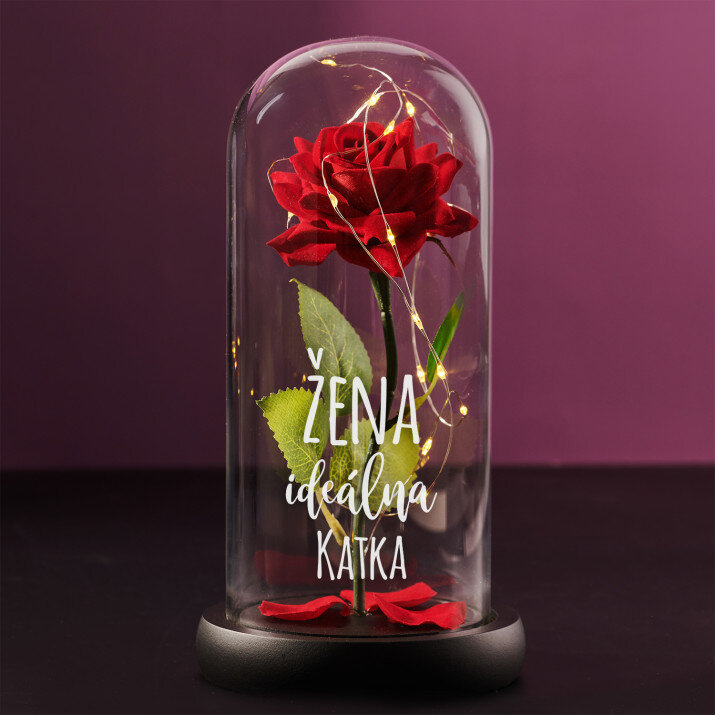 Žena ideálna - Večná ruža v skle