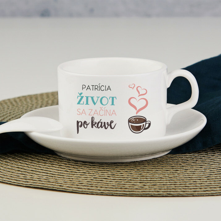 život po káve - Šálka s podšálkou