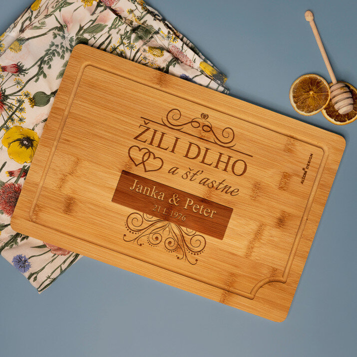 Žili dlho... - Doska s gravírováním