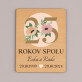 25 rokov spolu kvety - Drevený magnet