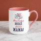 Budeš skvelá mama - Keramický hrnček s farebným okrajom