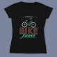 Bike forever - Čierne dámske tričko
