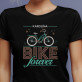 Bike forever - Čierne dámske tričko