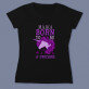 Born to be unicorn - Čierne dámske tričko