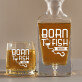 Born to fish - Sada gravírovanej karafy a pohárov na whisky