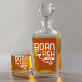 Born to fish - Sada gravírovanej karafy a pohárov na whisky