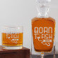 Born to fish - Sada gravírovanej karafy a pohárov na whisky