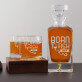 Born to fish - Sada gravírovanej karafy a pohárov na whisky