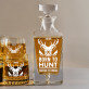 Born to hunt - Sada gravírovanej karafy a pohárov na whisky