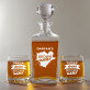 Brown Water - Sada gravírovanej karafy a pohárov na whisky