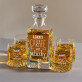 Carafe of whisky - Sada gravírovanej karafy a pohárov na whisky