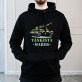 Tankista - Čierna pánska mikina s kapucňou