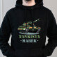Tankista - Čierna pánska mikina s kapucňou