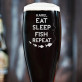 Eat, sleep, fish – Gravírovaná Sklenice na pivo