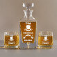 Ženíchov tím - Sada gravírovanej karafy a pohárov na whisky