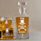 Ženíchov tím - Sada gravírovanej karafy a pohárov na whisky
