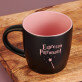 Espresso patronum - čierny keramický hrnček Espresso patronum - čierny keramický hrnček
