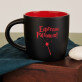 Espresso patronum - čierny keramický hrnček Espresso patronum - čierny keramický hrnček