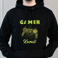 Gamer - Čierna pánska mikina s kapucňou