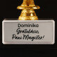 Gratulácie pani magister - Soška