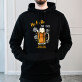 Ho ho ho na pivo - Čierna pánska mikina s kapucňou