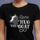 Hug the goat - Čierne dámske tričko