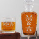 Iniciály s menom pre pár - Sada gravírovanej karafy a pohárov na whisky