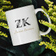 Iniciály meno priezvisko floral - Hrnček s potlačou