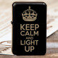 Keep calm - gravírovaný zapaľovač