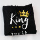 King - Čierna pánska mikina s kapucňou