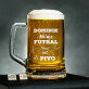 Miluje futbal takmer ako pivo - Krígeľ s gravírovaním