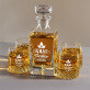 Kráľ dedko - Sada gravírovanej karafy a pohárov na whisky