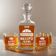 Limited edition - Sada gravírovanej karafy a pohárov na whisky