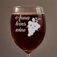 Love wine - Gravírovaný pohár
