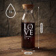 Love - Sada gravírovanej karafy a dvoch pohárov na víno