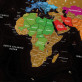 STÍRACÍ MAPA SVĚT Travel Map™ Black Europe