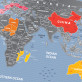 STÍRACÍ MAPA SVĚT Travel Map™ Weekend World
