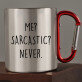 Me sarcastic - kovový hrnček s karabínkou