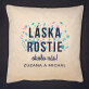 Láska rastie - Dekoračný vankúš