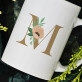 Monogram kvety - Hrnček s potlačou