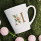 Monogram kvety - Hrnček s potlačou